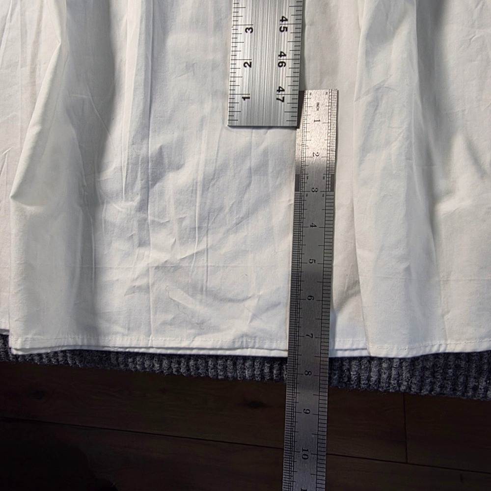 Topshop White Smocked Puff Sleeve Maxi Dress Cotton Square Neck NWT Size 4 - Picture 2 of 6